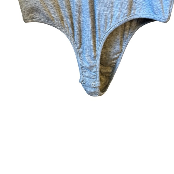 Vici Heather Gray Button-Up Bodysuit - Picture 6 of 6